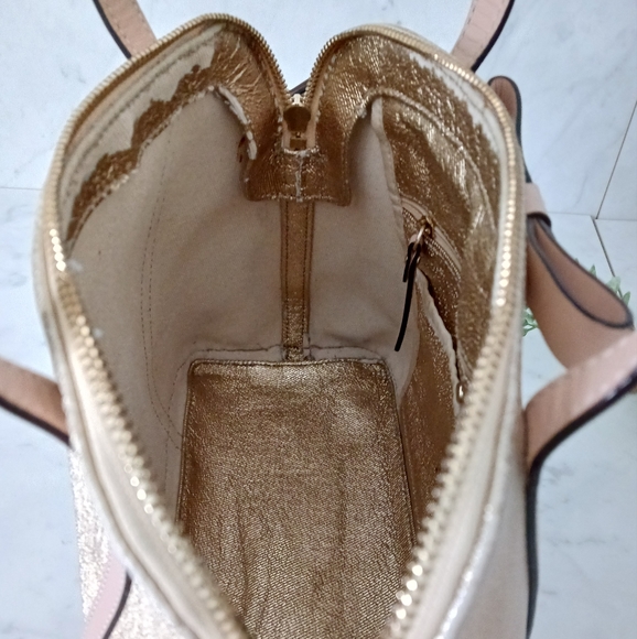 Kate Spade Gold Capri Espadrille Maise Mixedmedia Satchel - Picture 10 of 16